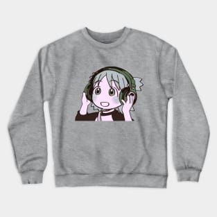 yotsuba vibin' on the headphone Crewneck Sweatshirt